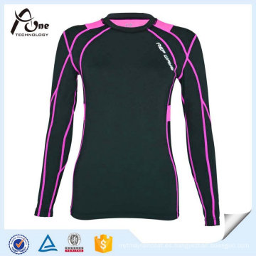 Slim Fit Running Shirt Ladies Gimnasio desgaste para la venta por mayor